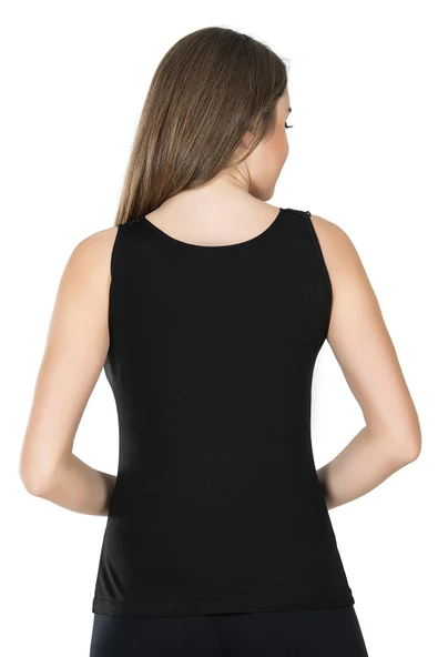 Beruflic Sıfır Kol Güpürlü Kadın Atlet 298 - Resim 4