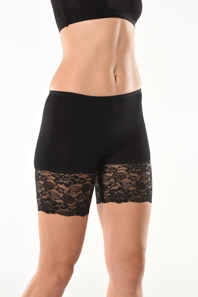 Beruflic Dantelli Kısa Kadın Şort Tayt 496 - Resim 7