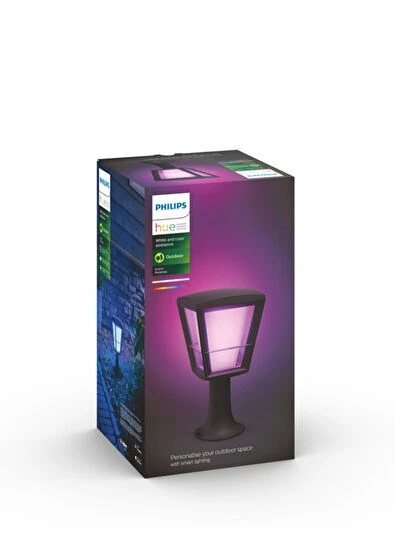 Philips Hue Econic Siyah Ayaklı Dış Mekan 15W IP44 Akıllı Aydınlatma Lambası - 3