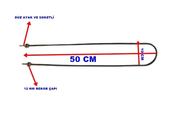 ENDER Benmari 50cm Rekorlu Düz Rezistans 2000W 220V 8,5? Cr-Ni
