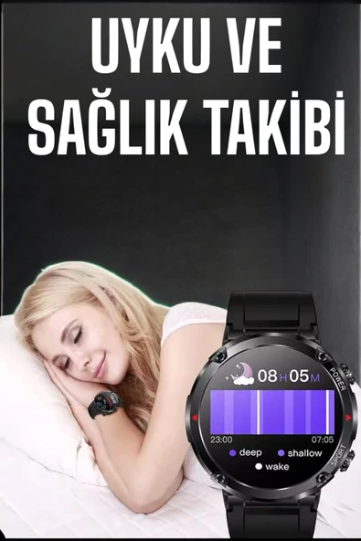 Akıllı Saat Yeni Nesil Bluetooth Bağlantılı Uyku ve Sağlık Takibi NFC ve GPS - 3