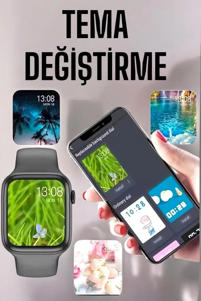 Akıllı Saat Amoled Ekran Yeni Nesil Bluetooth Bağlantılı - 2