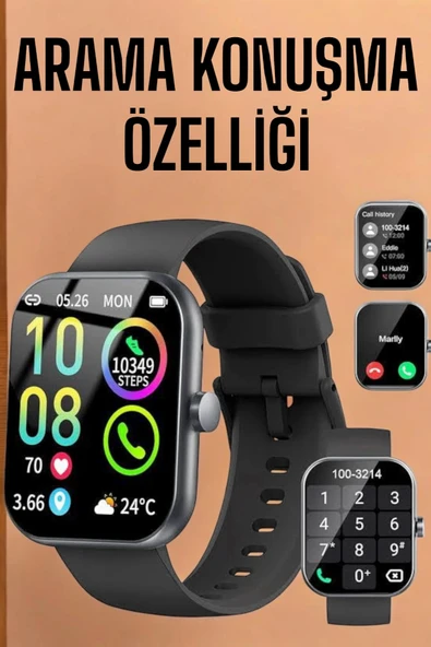 Akıllı Saat Tema Değiştirme Bluetooth Bağlantılı Arama Cevaplayan - Resim 2