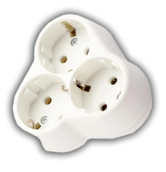 Viko 3lü Yonca Topraklı Priz (90303000) - 2