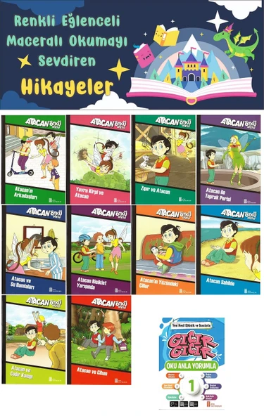 1.Sınıf Oku Anla Yorumla - Renkli Eğlenceli Maceralı Okumayı Sevdiren Hikaye Seti 14 (32 Sayfa) ürün görseli 1