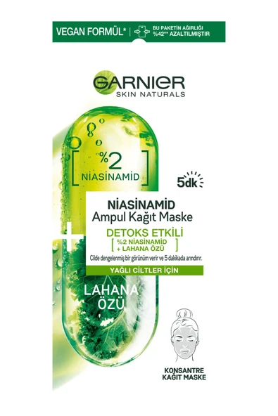 Garnier Niasinamid Detoks Etkili Ampul Kağıt Maske