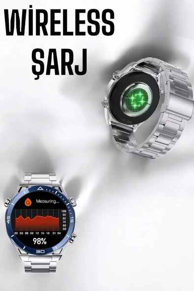 Akıllı Saat Yeni Nesil 2024 Model Metal Kordonlu Bluetooth Bağlantılı - Resim 3