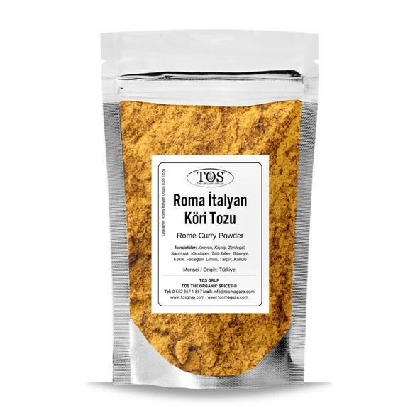 Giulia'nın Roma İtalyan Usulü Köri Tozu 250 gr Giulia's Rome Italian-Style Curry Powder