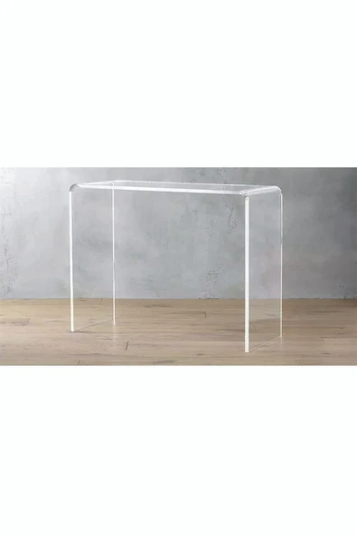 Şeffaf Konsol Masa Pleksi Çalışma Masası - Resim 3