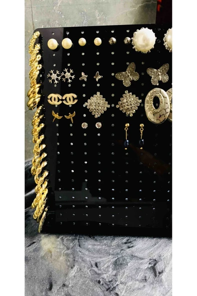 Pleksi Küpe & Takı Standı (SİYAH) - 3