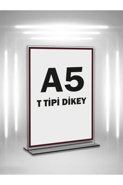 T Tipi A5 Pleksi Föylük Broşürlük-dikey A5 Föylük-5 Li Paket