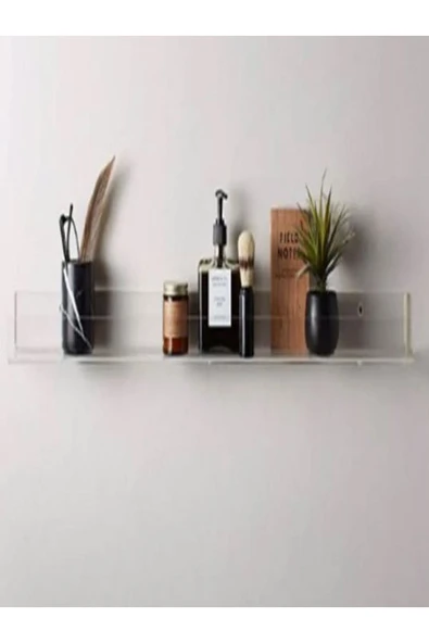 Şeffaf Pleksi Raf 60x10 Cm (pleksiden Üretilmektedir) - Resim 2