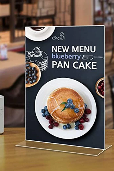 Dm A7 T Tipi Yatay Masa Üstü Şefaf Pleksi Föylük Fiyatlık - Resim 4