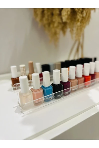 42cm Oje Rafı [yanları Kapalı] ÇİFT TARAFLI BANT HEDİYE - Resim 3