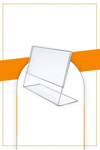 A5 L Tipi Yatay 5'li Masa Üstü 2.8 Mm Şeffaf Pleksi Föylük / Broşürlük