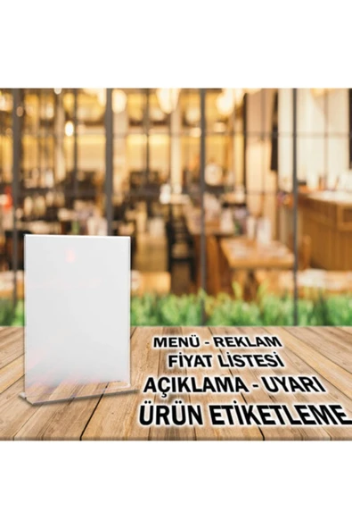 T Tipi A6 Pleksi Föylük Broşürlük-dikey A6 Föylük-50 Li Paket - 2