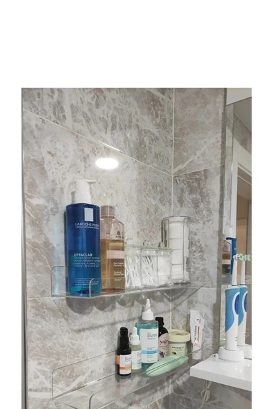 Pleksi Duvar Rafı Kitaplık Ve Banyo Düzenleme Rafı 30cm X 10 Cm ( 3 Mm Pleksiden Üretilmektedir) - 2
