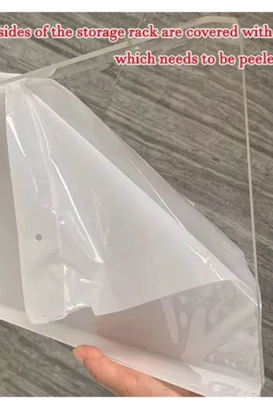 40cm X 10cm Pleksi Raf Şeffaf Çok Amaçlı Kullanıma Uygun Her Eve Lazım - 2