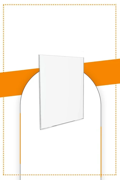 A4 U Tipi Dikey Masa Üstü 20'li Paket 2.8 mm Şeffaf Pleksi Föylük Broşürlük