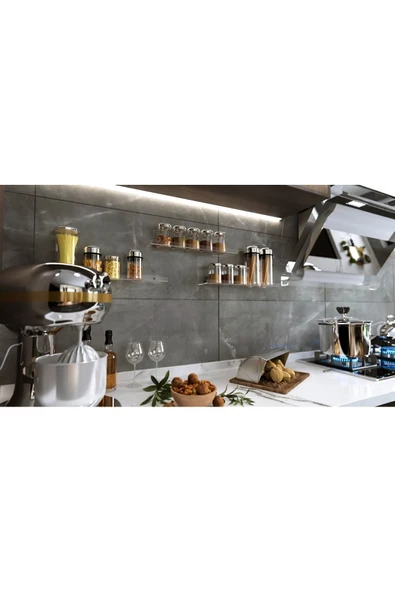 Pleksi Takı Oje Baharatlık Düzenleyici Raf Genişlik 40cm X 10cm - Resim 4