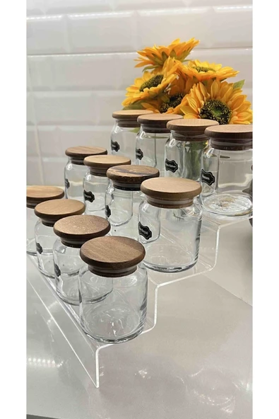 3 Katlı Merdiven Stand (ŞEFFAF 30CM) - Resim 3