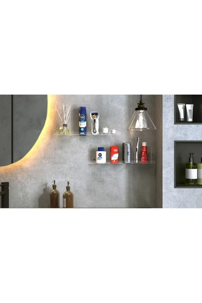 Pleksi Takı Oje Baharatlık Düzenleyici Raf Genişlik 40cm X 10cm - Resim 2