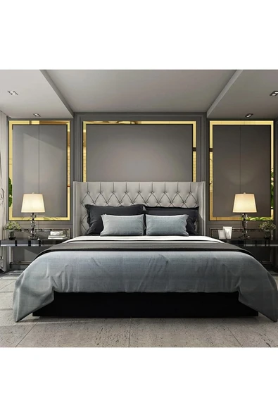 Dekoratif Şerit Altın Ayna Pleksi Duvar Süsü 5'li Paket (2,5×100cm) - 4