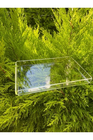 Nisba Ticaret Ürünü Pleksi Desensiz Düz Tek Kişilik 14*22 Cm Nisba Kahve Sunum Tepsisi - 3