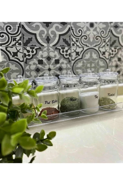 Şeffaf Akrilik Pleksi Baharatlık Raf 40x10 Cm - 1 Adet - 4 Mm Pleksi - Resim 3