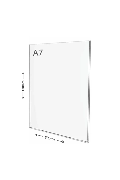 Dm A7 U Tipi Dikey Masa Üstü Şefaf Pleksi Föylük Fiyatlık - Resim 2