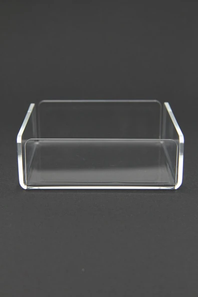 Şeffaf Akrilik Pleksi Kare Çerezlik Kase 9,5x9,5 Cm 3 Mm - 4
