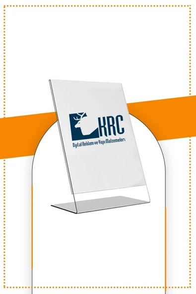 A4 L Tipi Dikey Masa Üstü Şeffaf Pleksi Föylük / Broşürlük - 2 Adet - 300mm X 210mm - Resim 2