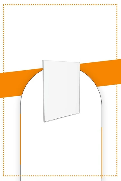 A7 U Tipi Dikey Masa Üstü Şeffaf Pleksi Föylük / Broşürlük ürün görseli