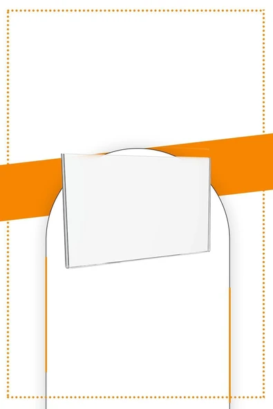 A5 U Tipi Yatay Masa Üstü 10'lu Paket 2.8 mm Şeffaf Pleksi Föylük Broşürlük ürün görseli 1