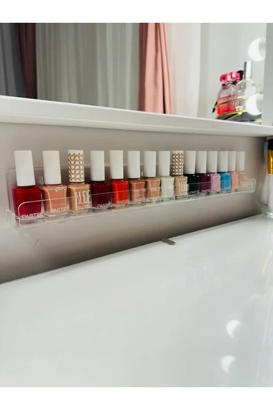 42cm Oje Rafı [yanları Kapalı] ÇİFT TARAFLI BANT HEDİYE - Resim 4