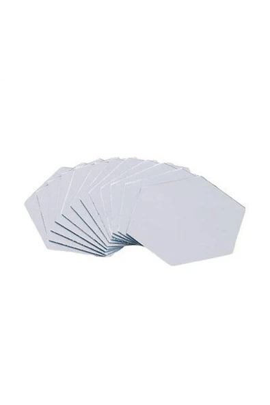Dekoratif Bal Peteği Pleksi Ayna Gümüş Renk (12 ADET X 11 CM X 12,5 CM) - 4