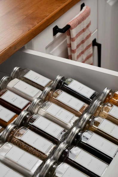 2 Adet Pleksi Şeffaf Stand Baharatlık Standı Çekmece Içi Düzenleyici - Resim 4