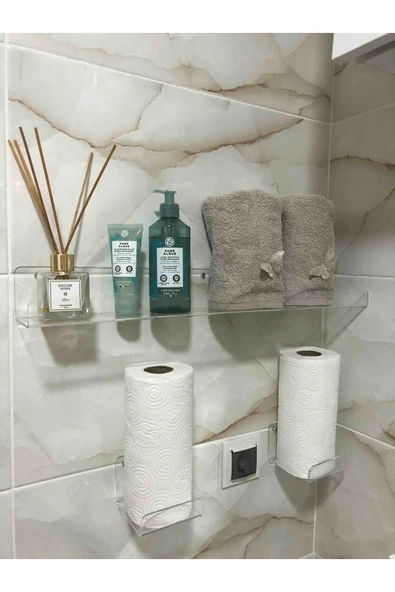 10cm X 10cm Pleksi Duvar Rafı 4 Adet - 3