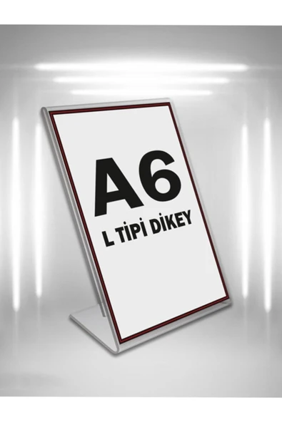 L Tipi A6 Pleksi Föylük Broşürlük-yatay A6 Föylük-10 Lu Paket
