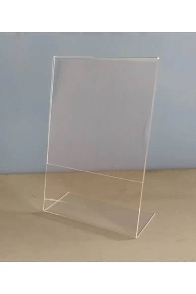 A6 L Tip Dikey 2mm Pleksi Föylük Etiketlik 20ad