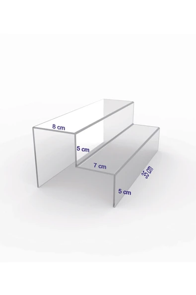 Pleksi Şeffaf Merdiven Sergileme Standı 40 Cm - 1 - 3