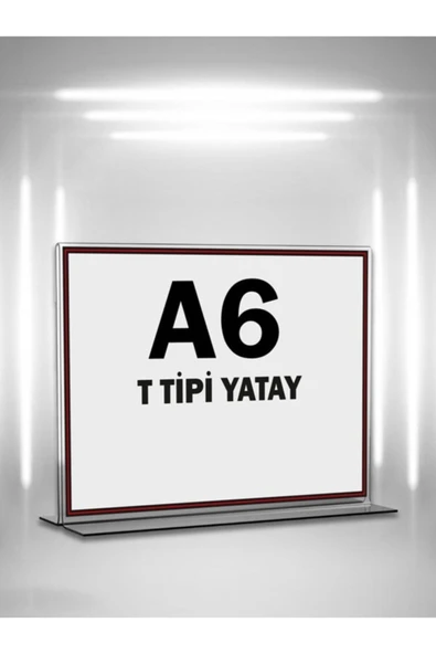 T Tipi A6 Pleksi Föylük Broşürlük-yatay A6 Föylük-10 Lu Paket