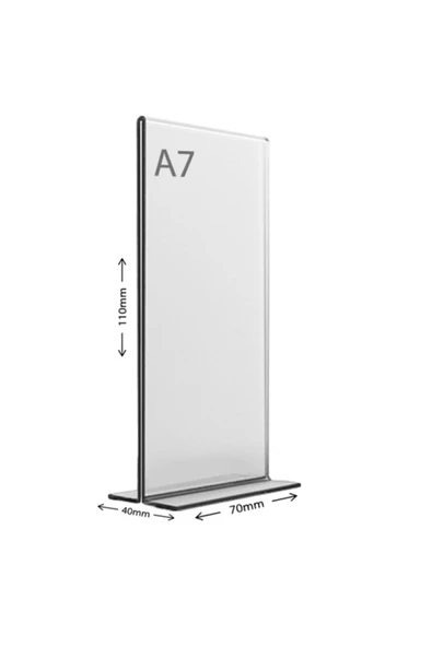 Dikey Masa Üstü Şeffaf Pileksi Föylük A7 T Tipi - Resim 2