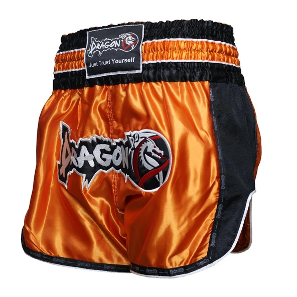DragonDo MT3075 Retro NEO Kick Boks Şortu Muay Thai Şort Turuncu - 4