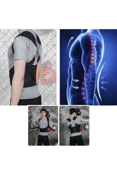 Dik Duruş Korsesi Medikal Erkek Kadın Medikal Sporcu Ortopedik Ayarlanabilir Sırt Korsesi - 7