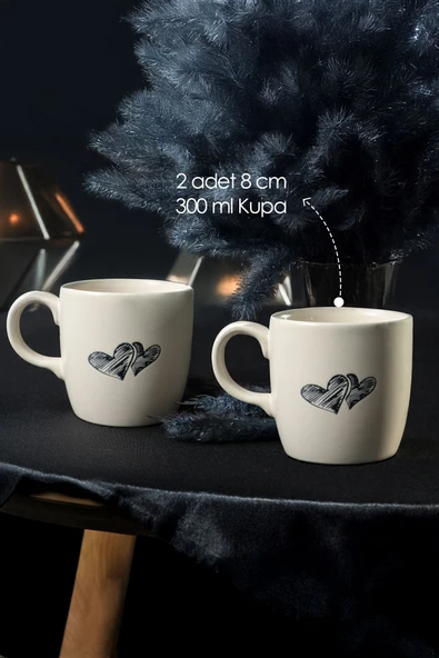 Keramika Amour Bulut Kupa 8 Cm 2 Adet 22661 - Resim 2