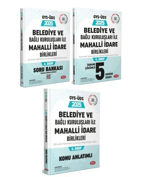 Data 2025 Belediye ve Bağlı Kuruluşları İle Mahalli İdare Birlik 4.Grup Soru + Deneme + Konu 3 Lü - Resim 2