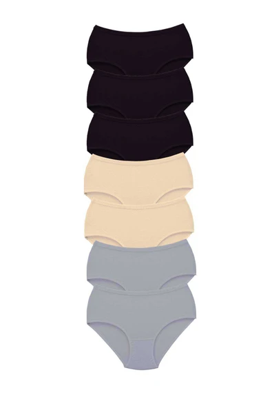 7 Adet Tutku Kadın Yüksek Bel Bato Kalın Lastik Külot S14 - Resim 2