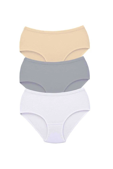 3 Adet Tutku Kadın Yüksek Bel Bato Kalın Lastik Külot S10 - Resim 2