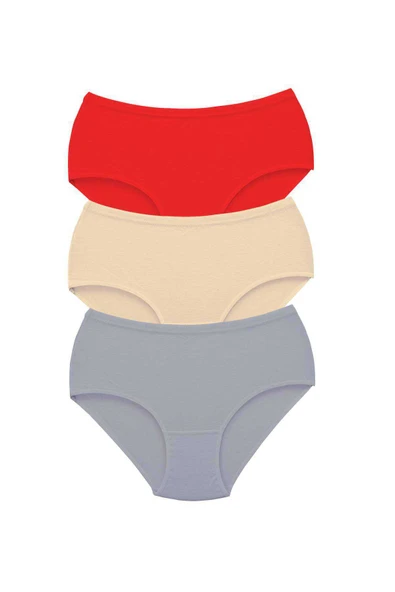 3 Adet Tutku Kadın Yüksek Bel Bato Kalın Lastik Külot S7 - Resim 2